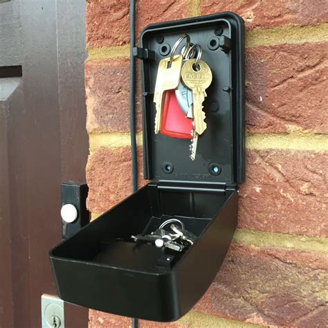 heavy metal outdoor combination key lock box wall mount|outside key safe wall mounted.